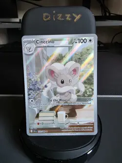 Pokemon TCG Cinccino 153/086 Full Art Holo Black Bolt Rare Illustration Card NM - Image 1