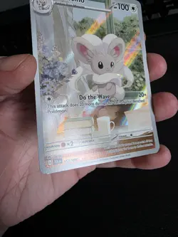 Pokemon TCG Cinccino 153/086 Full Art Holo Black Bolt Rare Illustration Card NM - Image 5