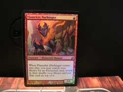 FLAMEKIN HARBINGER-FOIL -LORWYN EDITION- MAGIC THE GATHERING TRADING CARD. - Image 1