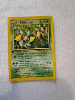 2000 Pokemon BELLOSSOM Neo Genesis 1ST EDITION HOLO Set Card 3/111 PERFECT SWIRL - Image 1