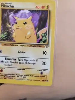 LP Pikachu Yellow Cheeks E3 Stamp #058/102 Pokemon Promo w card saver - Image 2
