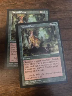 Natural Order x2, visions green creature card #magic #mtg #magicthegathering - Image 1