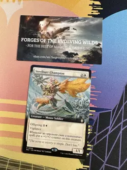 Steelburr Champion Extended Art - Bloomburrow BLC Commander - Image 1