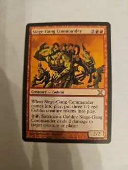 Mtg Tenth Edition Siege-Gang Commander (Never Played) - Image 1