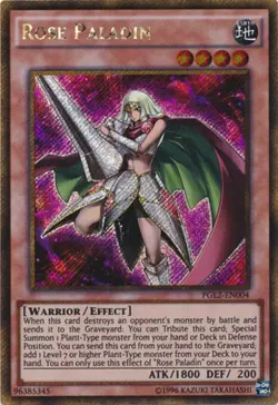 Rose Paladin - PGL2-EN004 - Gold Secret Rare - Unlimited Edition - Lightly Playe - Image 1