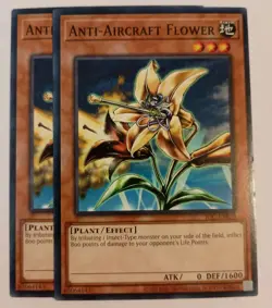 Yu-Gi-Oh! 2x Anti-Aircraft Flower IOC-EN076 Common 25th Anniversary LP - Image 1