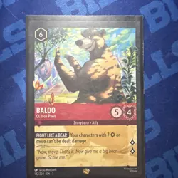 Disney Lorcana Baloo-Ol' Iron Paws 142/204 Character Card English - Image 1