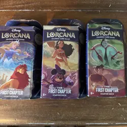 Disney Lorcana The First Chapter Set Of 3 Starter Decks Brand New Sealed - Image 1