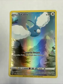 Pokemon TCG Swablu Crown Zenith: Galarian Gallery Holo Ultra Rare Card GG27/GG70 - Image 1