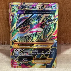 Mega M Rayquaza EX Shiny Full Art Holo Card 98/98 XY-Ancient Origins Pokemon - Image 1