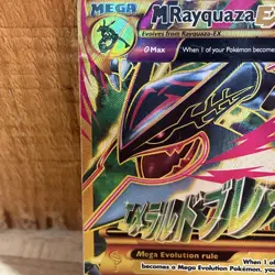 Mega M Rayquaza EX Shiny Full Art Holo Card 98/98 XY-Ancient Origins Pokemon - Image 3