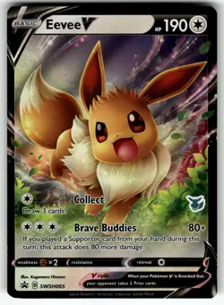 Eevee V - (Eevee Stamped) SWSH065 Battle Academy 2022 NM Pokemon Card TCG - Image 1