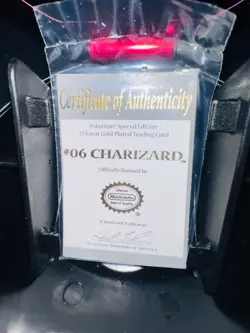 VTG 1999 23K Gold MIB CHARIZARD #6 Pokemon trading card Burger King LMTD ED COA - Image 4