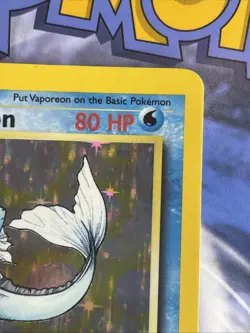 Pokemon Vaporeon 12/64 1st Edition Holo Rare Jungle Vintage LP - Image 5