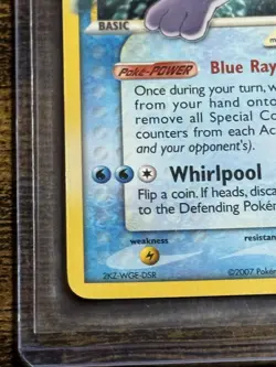 Vaporeon Gold Star 102/108 Power Keepers Ultra Rare Holo Card - Image 4