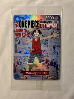 One Piece Card Monkey.D.Luffy – College Basketball US Voyage 2026 (SEALED) - Image 1