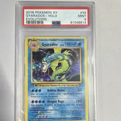 Pokemon Gyarados Evolutions 34/108 Holo Rare PSA 9 2016 TCG Card - Image 1