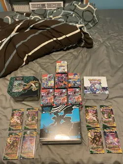 Huge Lot Pokemon: 8 Evolving Skies Packs, 7 Booster Bundles, 1 Booster Box,1 Tin - Image 2