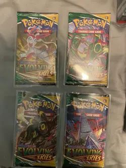 Huge Lot Pokemon: 8 Evolving Skies Packs, 7 Booster Bundles, 1 Booster Box,1 Tin - Image 4