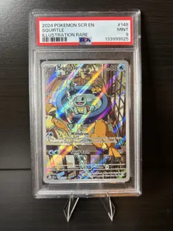 Pokemon Squirtle TCG Full Art Holo Card 148/142 Stellar Crown Illustration Rare - Image 1