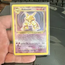 Pokemon Alakazam Base Set Holo Rare 80 HP 1/102 Wizards of the Coast Card - Image 1