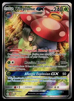 Pokemon Card - Vileplume GX Cosmic Eclipse 211/236 Alternate Full Art - Image 1