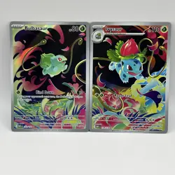 Mega Evolution Bulbasaur 133 & Ivysaur 134 2 Card Lot - Image 1