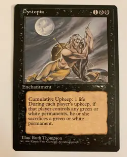 Magic the Gathering: Alliances (1996): Dystopia, NM condition/never played - Image 1
