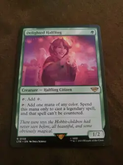 Delighted Halfling Mtg Lord of the Rings Alt Art Pack To Sleeve Free Shipping - Image 1