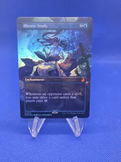 MTG Wilds of Eldraine Enchanting Tales Rhystic Study 0071 Anime Borderless Foil - Image 1