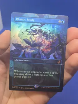MTG Wilds of Eldraine Enchanting Tales Rhystic Study 0071 Anime Borderless Foil - Image 3