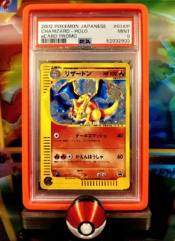 Pokemon Charizard eCard Lottery Japanese Holo Promo 014/P PSA 9 Mint - Image 1