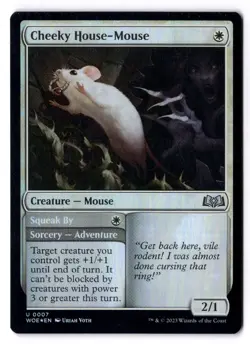 Cheeky House-Mouse NM* FOIL Wilds Of Eldraine ENGLISH 0007 mtg -UnltdCards - Image 1