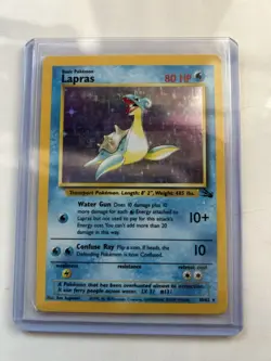 Pokemon 1999 FOSSIL UNLIMITED LAPRAS HOLO 10/62 RARE - Image 1