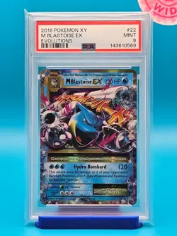 PSA 9 - 2016 POKEMON XY EVOLUTIONS 22 M BLASTOISE EX - Image 1