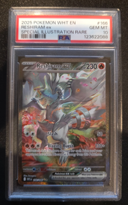 PSA 10 Reshiram ex #166 - Pokemon White Flare - GEM MINT Special Illustration - Image 1