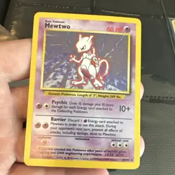 Pokemon Mewtwo Base Set Holo Rare 60 HP 10/102 Wizards of the Coast English Card - Image 1