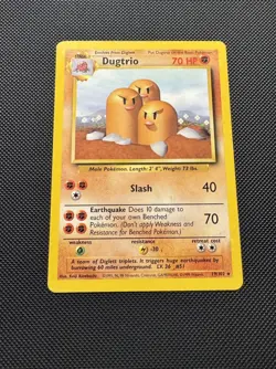 Pokemon TCG Dugtrio 19/102 Base Set Rare LP 1999 WoTC Unlimited - Image 2