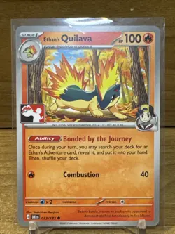 Ethan's Quilava Non-Holo - NM - Pokemon Prize Pack Series 8 Stamped - Image 1