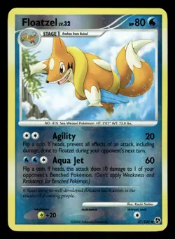Pokemon Floatzel Uncommon Great Encounters 37/106 LP Reverse Holo - Image 1