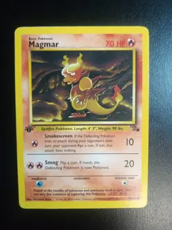 Magmar ⭐ 39/62 1st Edition WOTC Uncommon Fossil 1999 Pokemon NM/LP - Image 1