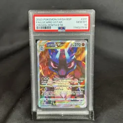 PSA 10 2023 Pokemon Lucario VSTAR SWSH291 Black Star Promo Crown Zenith Gem Mint - Image 1