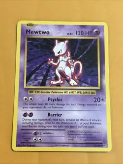 Pokemon Mewtwo Rare XY Evolutions Non-Holo 51/108 NM - Image 1