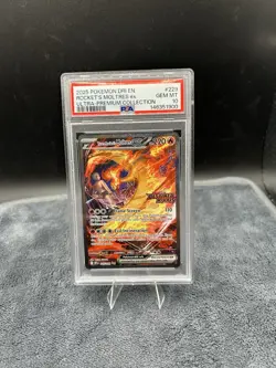 Pokemon Team Rocket's Moltres ex Destined Rivals Stamp 229/182 Holo PSA 10 - Image 1