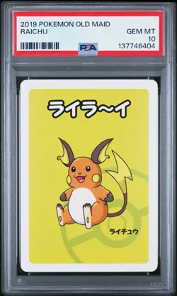 2019 POKEMON OLD MAID RAICHU PSA 10 - Image 1