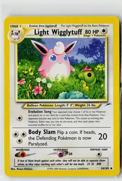 Pokemon Neo Destiny #054/105 Light Wigglytuff - Image 1