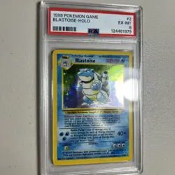 1999 POKEMON BASE SET UNLIMITED #2 BLASTOISE-HOLO PSA 6 - Image 2