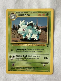 Pokemon TCG Nidorina Base Set 2 53/130 Regular Unlimited Uncommon LP - Image 1