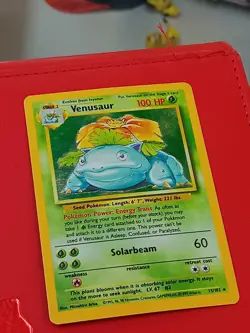 Venusaur Holo Rare MP Base Set 15/102 Unlimited VINTAGE Pokemon - Image 1