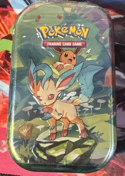 Pokemon Prismatic Evolutions Mini Tin (Leafeon) NEW SEALED - Image 1
